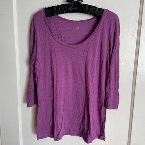 EILEEN FISHER Scoop Neck 3/4 Sleeve Top